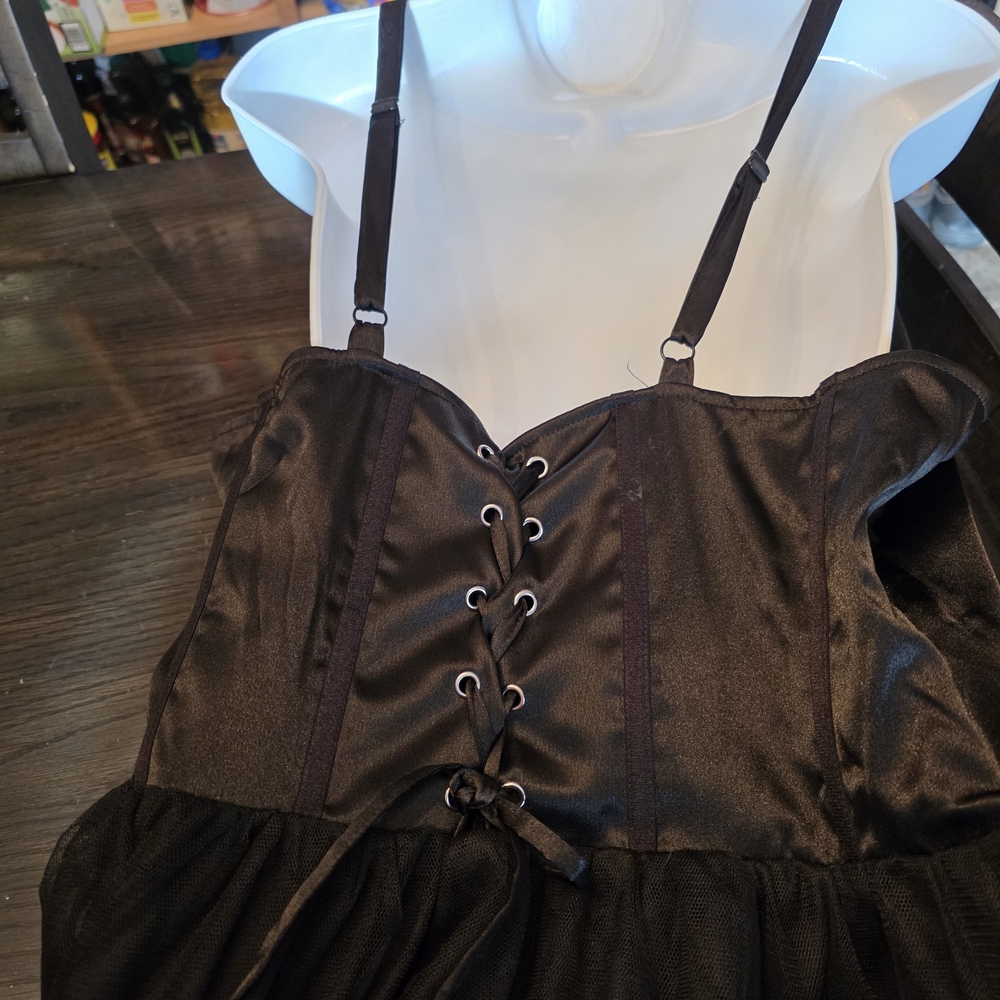 Hot Topic Cosmic Aura Black Corset Tulle Midi Dress Size 3x - Picture 6 of 10